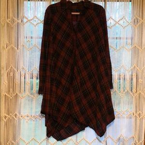 Plaid oversized tunic